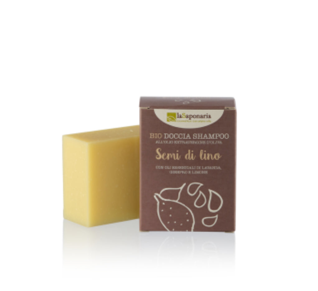 Doccia shampoo solido ai Semi di lino 100 g