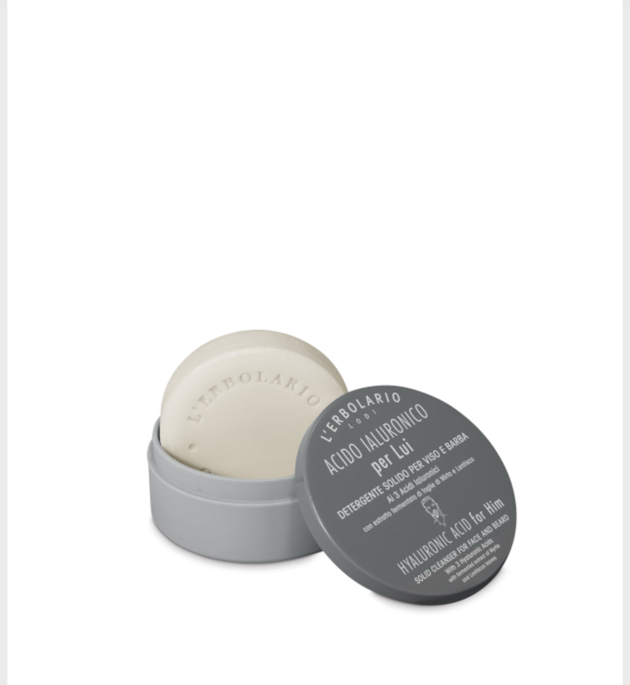 Detergente Solido Viso e Barba Acido Ialuronico per Lui 60g