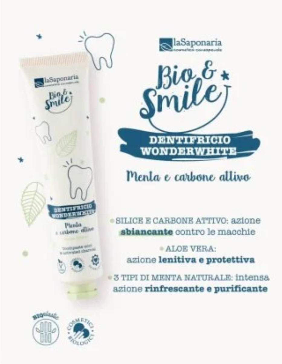 Dentifricio sbiancante WonderWhite Menta&Carbone 75ml