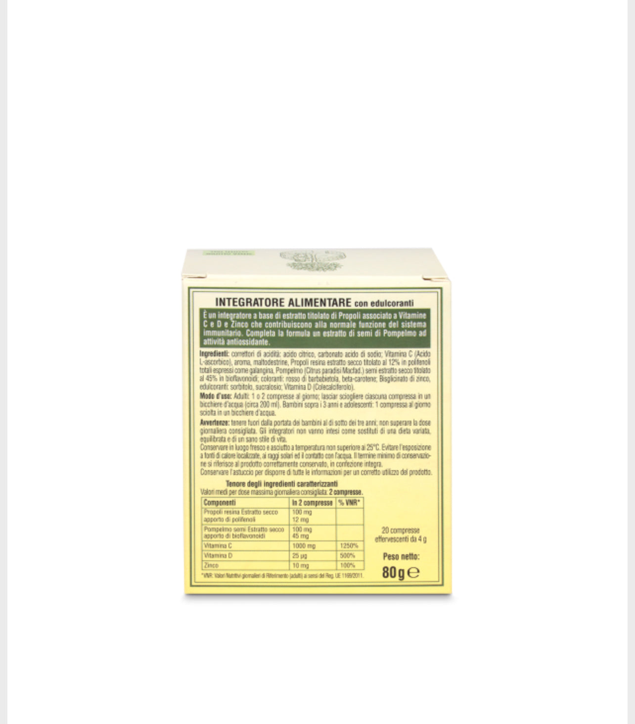 Compresse effervescenti Propoli Titolata 20 compresse