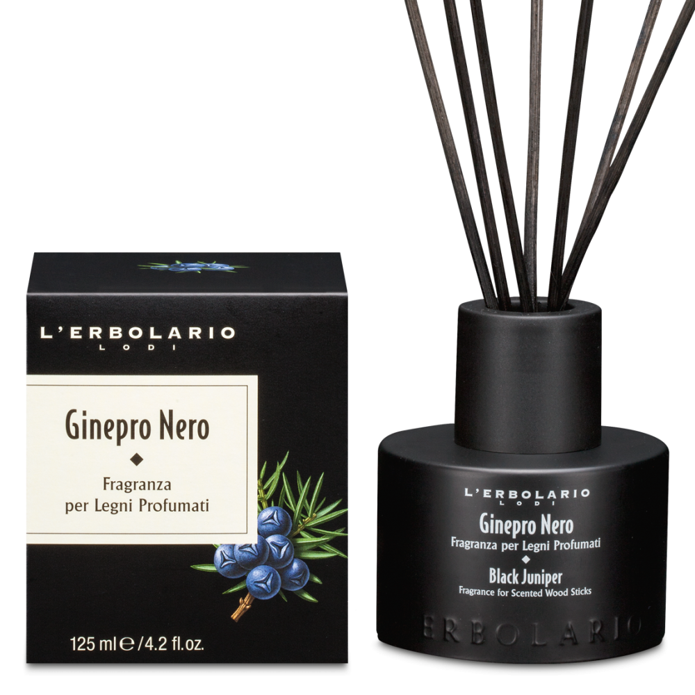 Fragranza per Legni Profumati con Bastoncini Ginepro Nero 125 ml