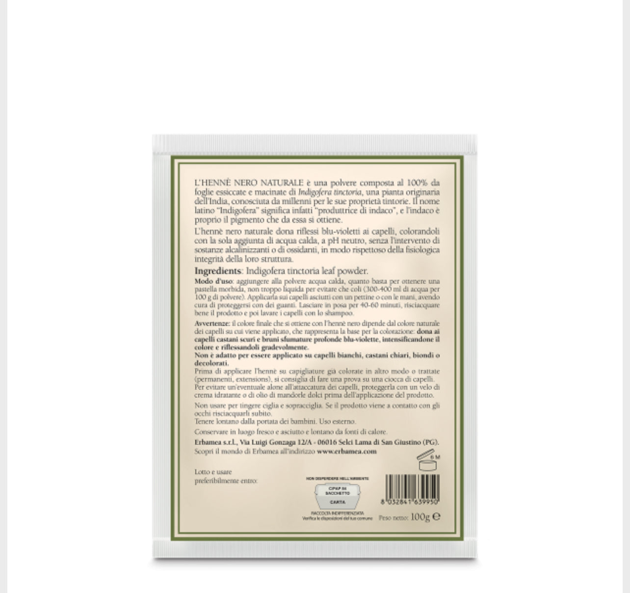 Hennè Naturale Nero - Rang 100g
