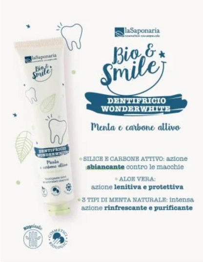 Dentifricio sbiancante WonderWhite Menta&Carbone 75ml
