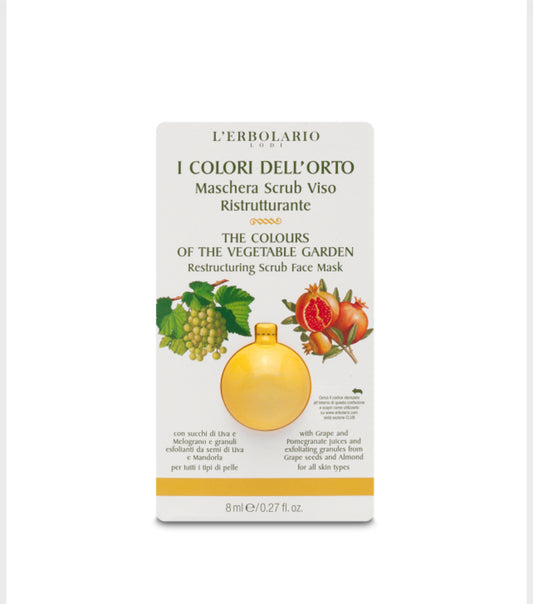 Maschera Scrub Viso Ristrutturante I Colori dell'Orto 8ml
