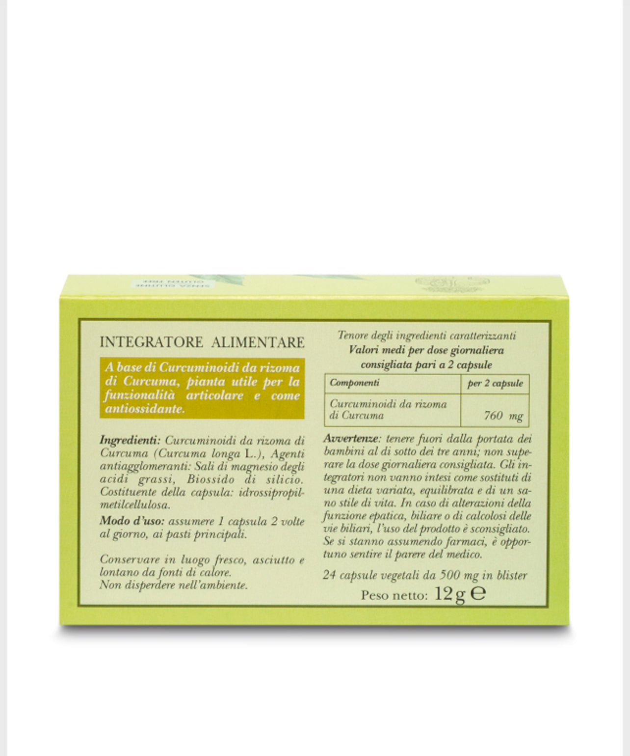 Integratore Curcuma 24 capsule