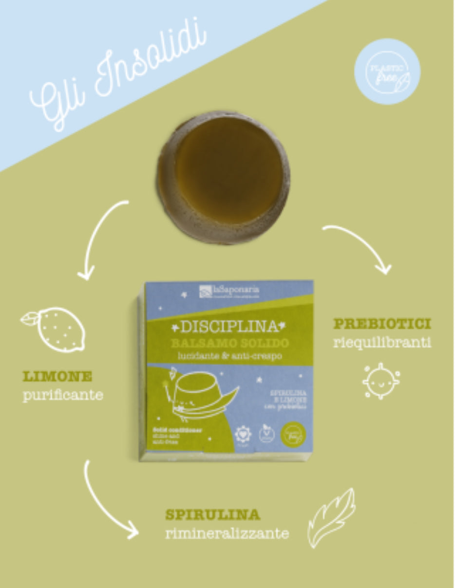 Balsamo solido bio Disciplina - lucidante e anticrespo 40g