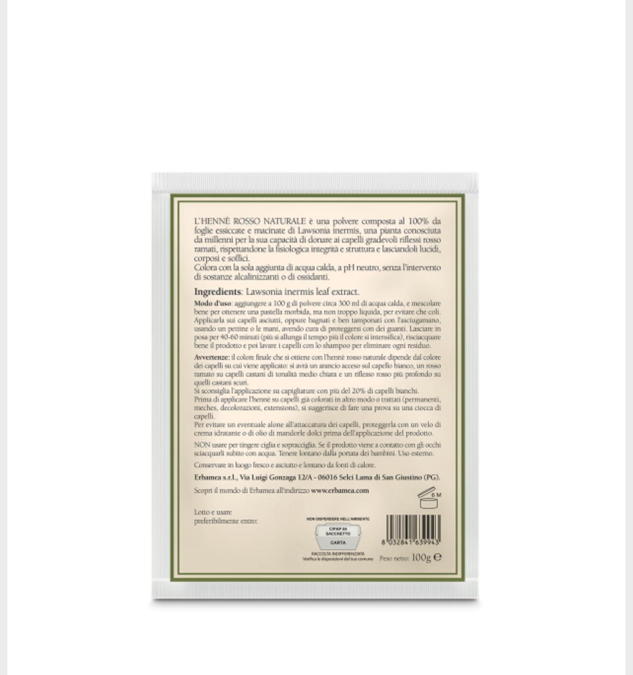 Hennè Naturale Rosso 100g
