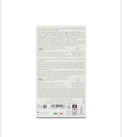 Maschera Scrub Viso Ristrutturante I Colori dell'Orto 8ml