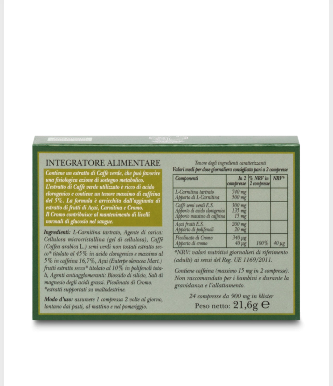 Integratore Caffè Verde Plus 24 compresse