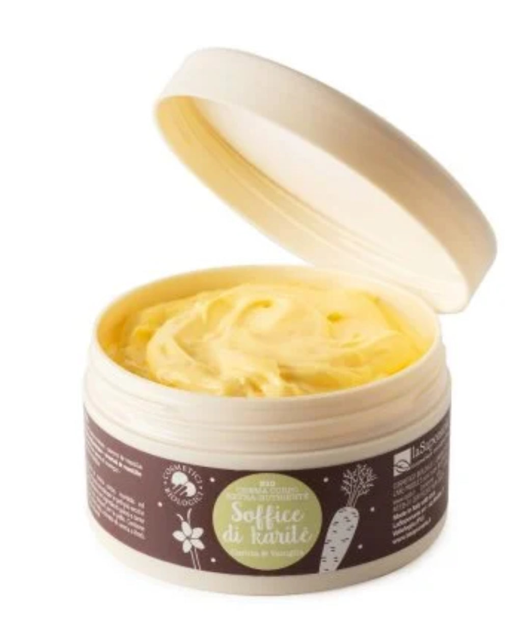 Crema corpo nutriente Carota e Vaniglia - Soffice di Karite Radici 180 ml