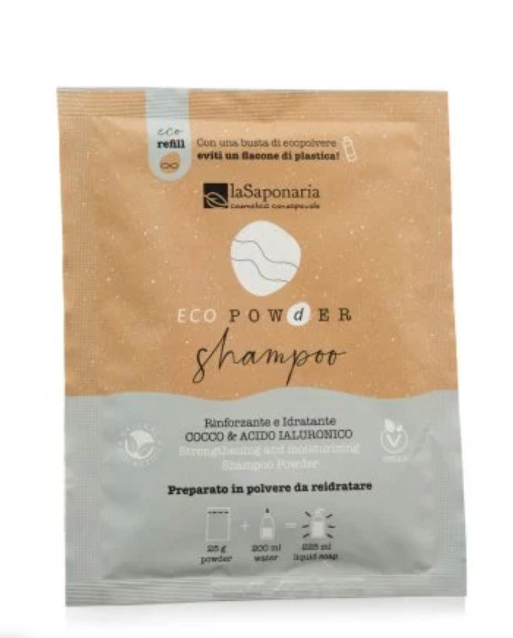 Shampoo in polvere rinforzante e idratante 25g