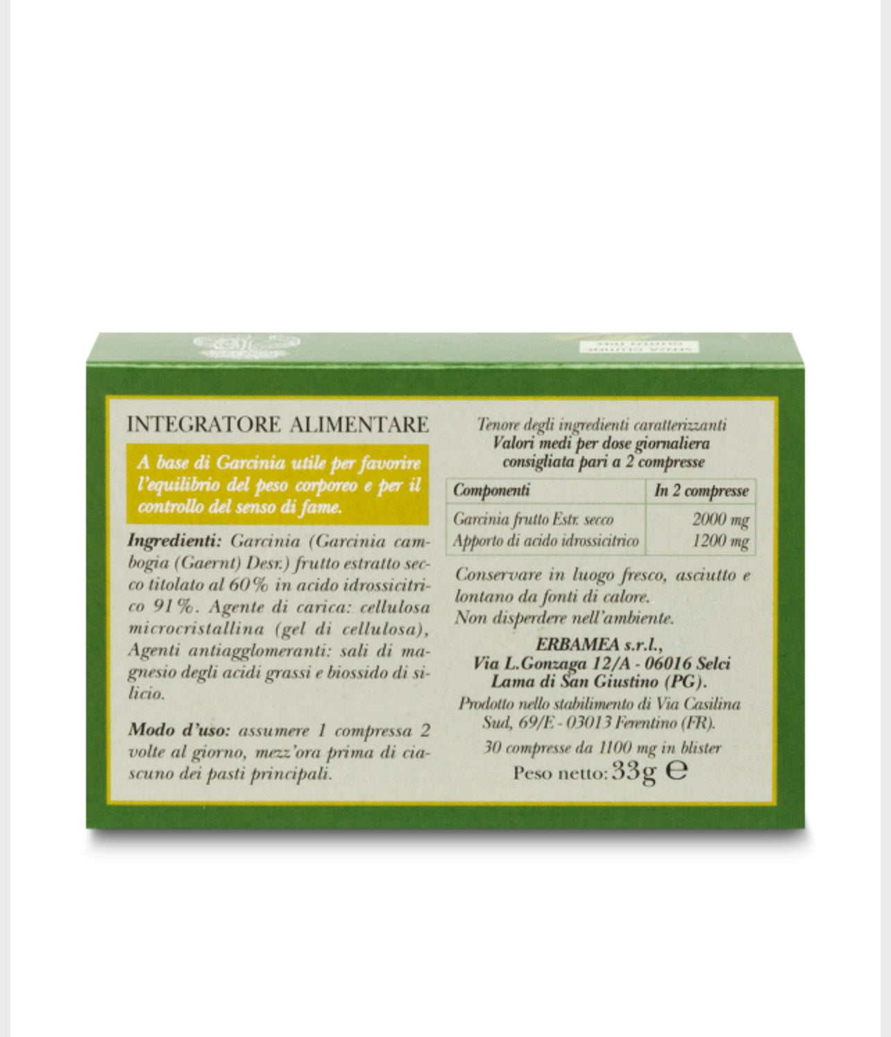 Integratore Garcinia Forte 30 compresse