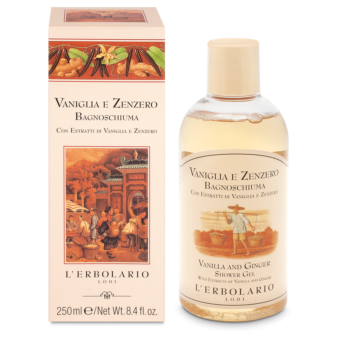 Bagnoschiuma Vaniglia e Zenzero 250 ml