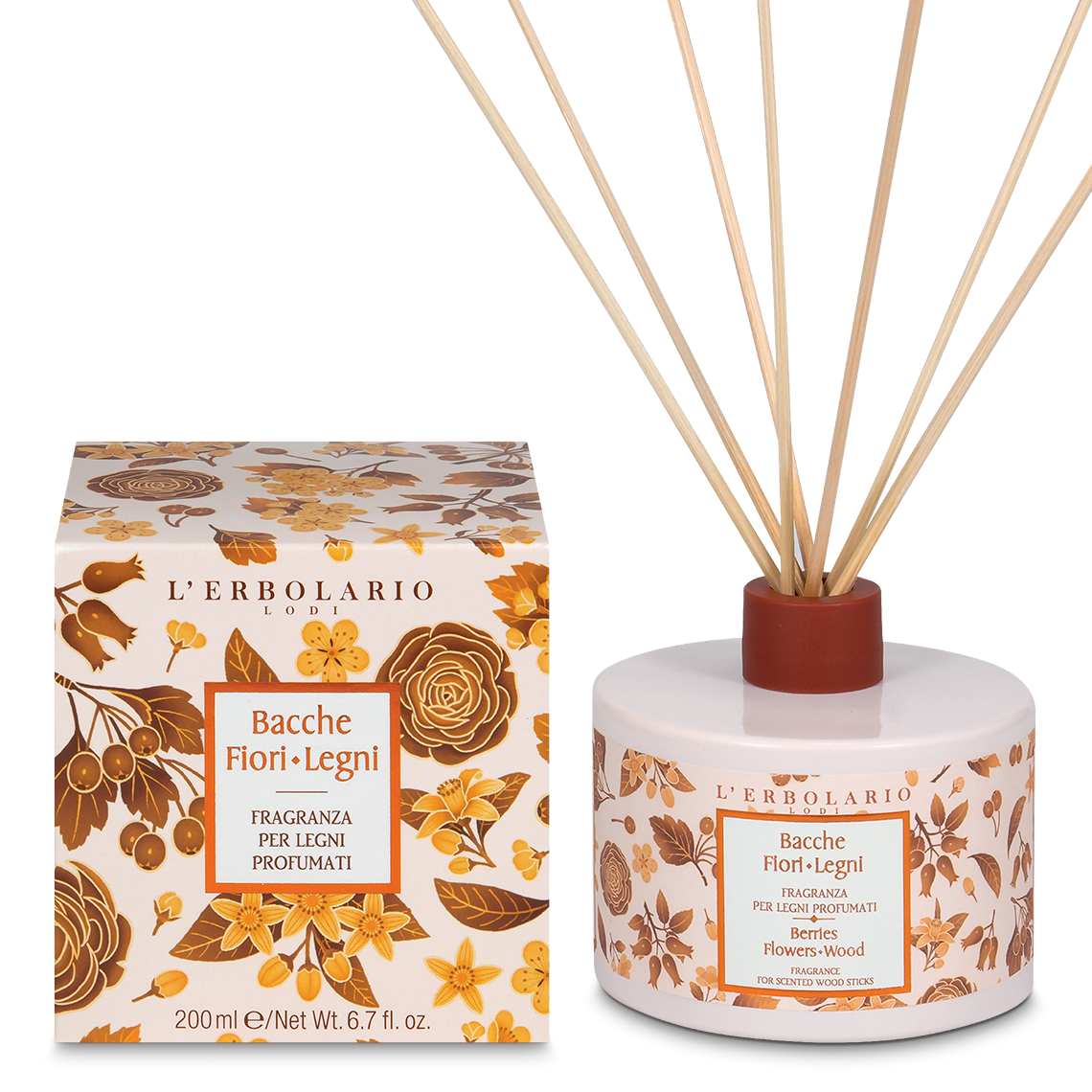 Fragranza per Legni Profumati Bacche Fiori Legni 200 ml
