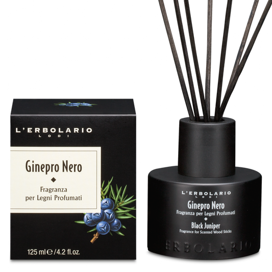 Fragranza per Legni Profumati con Bastoncini Ginepro Nero 125 ml