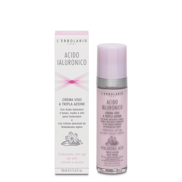 Crema Viso per Pelli Normali e Secche Acido Ialuronico 50 ml