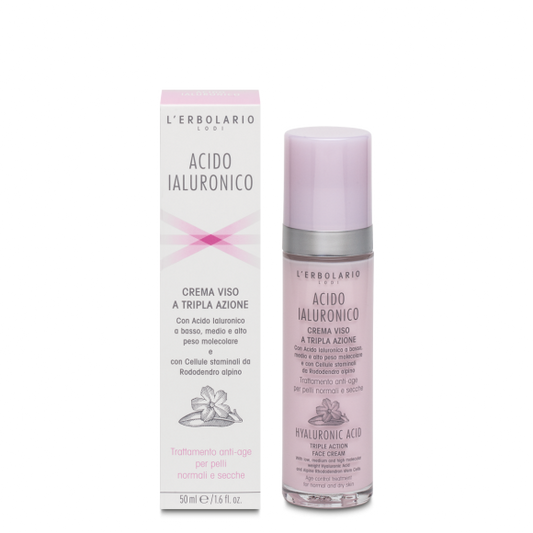 Crema Viso per Pelli Normali e Secche Acido Ialuronico 50 ml